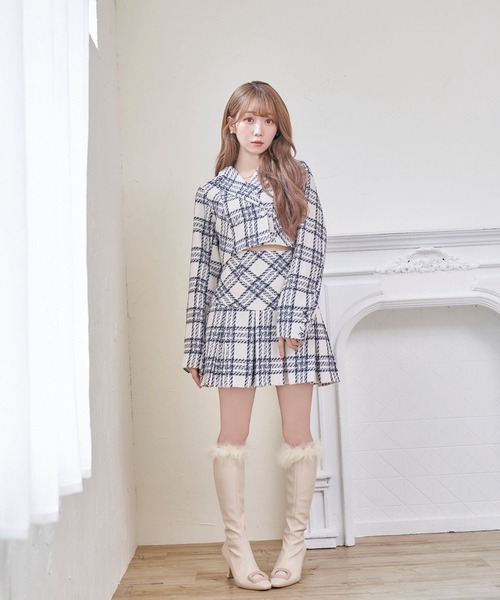 Rose Muse（ロゼミューズ）の「check short jacket（その他アウター・レディース・ホワイト/ブラック・FREE）」の12枚目の写真