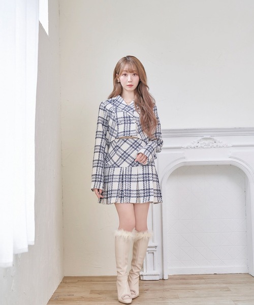 Rose Muse（ロゼミューズ）の「check short jacket（その他アウター・レディース・ホワイト/ブラック・FREE）」の13枚目の写真
