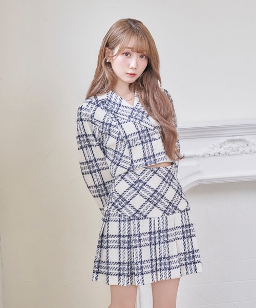 Rose Muse（ロゼミューズ）の「check short jacket（その他アウター・レディース・ホワイト/ブラック・FREE）」の14枚目の写真