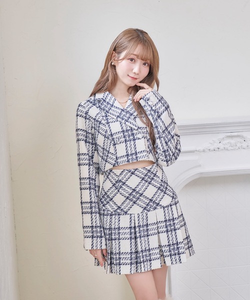Rose Muse（ロゼミューズ）の「check short jacket（その他アウター・レディース・ホワイト/ブラック・FREE）」の15枚目の写真