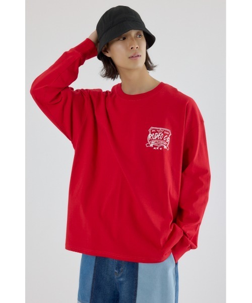 RODEO CROWNS WIDE BOWL(ロデオクラウンズワイドボウル)の「クラウンボール長袖Tシャツ(Tシャツ/カットソー・メンズ・ホワイト/レッド/ブラック・MEDIUM/LARGE)」の3枚目の写真