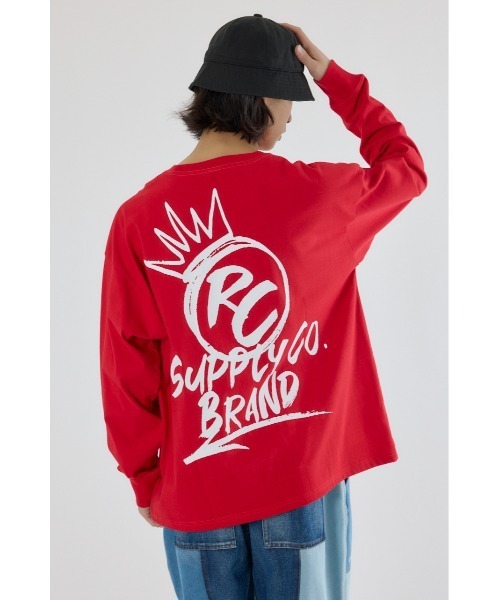 RODEO CROWNS WIDE BOWL(ロデオクラウンズワイドボウル)の「クラウンボール長袖Tシャツ(Tシャツ/カットソー・メンズ・ホワイト/レッド/ブラック・MEDIUM/LARGE)」の16枚目の写真