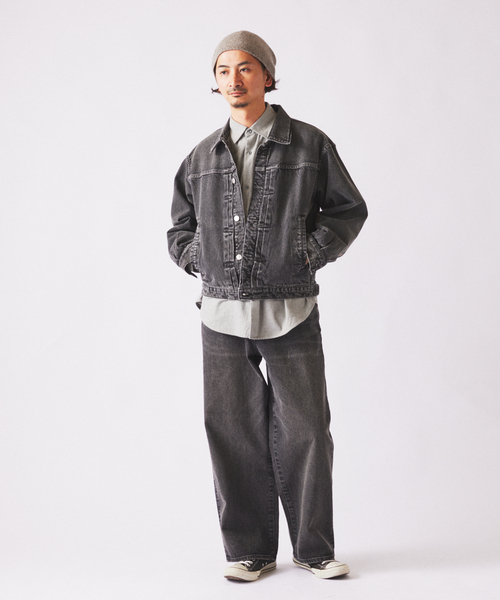 JOURNAL STANDARD relume（ジャーナルスタンダード　レリューム）の「クラフトデニム 13.5oz ワイド ストレート デニム（デニムパンツ・メンズ・ブラック系その他/グレー系その他/ブルー系その他・MEDIUM/LARGE）」の18枚目の写真