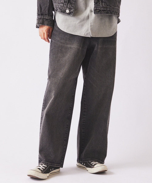 JOURNAL STANDARD relume（ジャーナルスタンダード　レリューム）の「クラフトデニム 13.5oz ワイド ストレート デニム（デニムパンツ・メンズ・ブラック系その他/グレー系その他/ブルー系その他・MEDIUM/LARGE）」の16枚目の写真