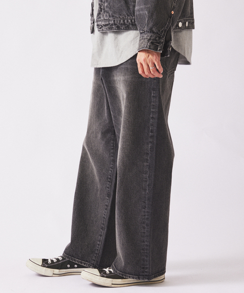 JOURNAL STANDARD relume（ジャーナルスタンダード　レリューム）の「クラフトデニム 13.5oz ワイド ストレート デニム（デニムパンツ・メンズ・ブラック系その他/グレー系その他/ブルー系その他・MEDIUM/LARGE）」の15枚目の写真