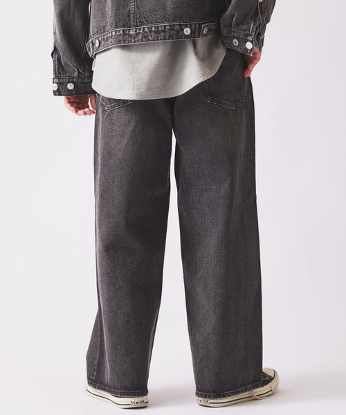 JOURNAL STANDARD relume（ジャーナルスタンダード　レリューム）の「クラフトデニム 13.5oz ワイド ストレート デニム（デニムパンツ・メンズ・ブラック系その他/グレー系その他/ブルー系その他・MEDIUM/LARGE）」の14枚目の写真