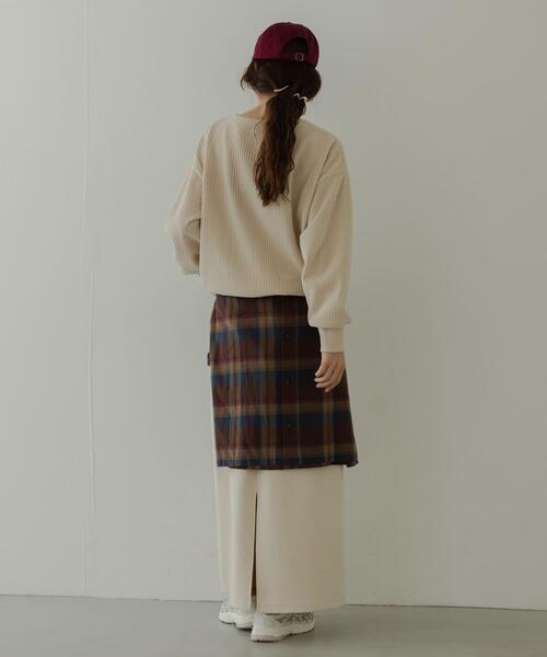 URBAN RESEARCH Sonny Label（アーバンリサーチサニーレーベル）の「モールコーデュロイドロストプルオーバー（Tシャツ/カットソー・レディース・アイボリー/チャコールグレー/ブラウン・FREE）」の7枚目の写真