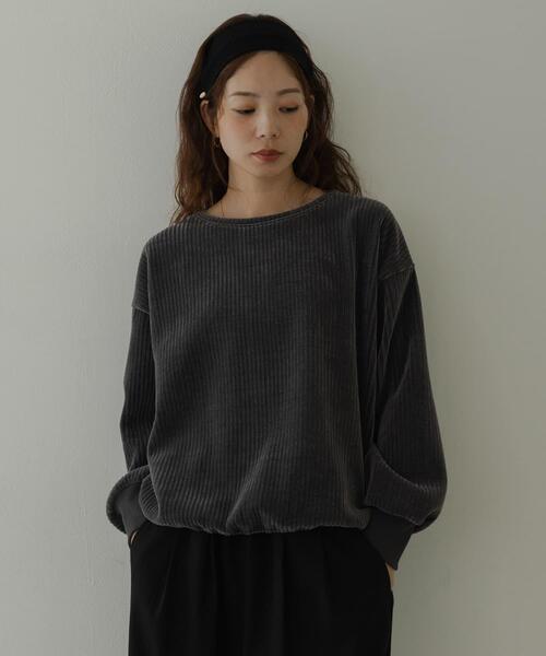 URBAN RESEARCH Sonny Label（アーバンリサーチサニーレーベル）の「モールコーデュロイドロストプルオーバー（Tシャツ/カットソー・レディース・アイボリー/チャコールグレー/ブラウン・FREE）」の11枚目の写真