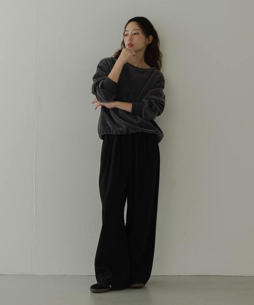 URBAN RESEARCH Sonny Label（アーバンリサーチサニーレーベル）の「モールコーデュロイドロストプルオーバー（Tシャツ/カットソー・レディース・アイボリー/チャコールグレー/ブラウン・FREE）」の14枚目の写真