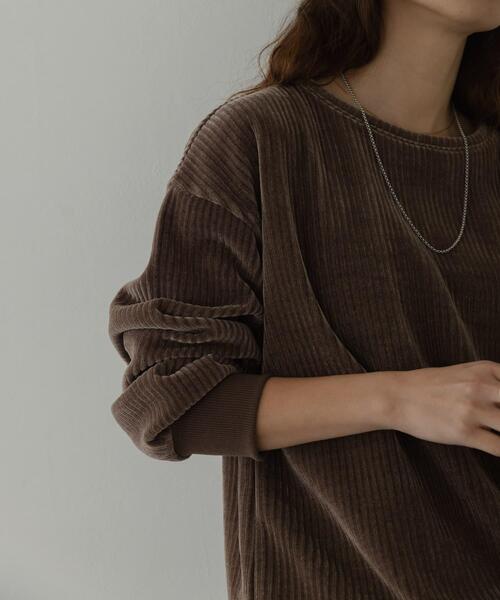 URBAN RESEARCH Sonny Label（アーバンリサーチサニーレーベル）の「モールコーデュロイドロストプルオーバー（Tシャツ/カットソー・レディース・アイボリー/チャコールグレー/ブラウン・FREE）」の19枚目の写真