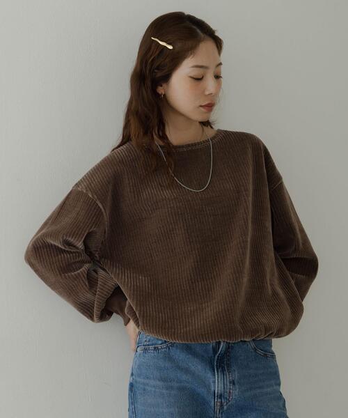 URBAN RESEARCH Sonny Label（アーバンリサーチサニーレーベル）の「モールコーデュロイドロストプルオーバー（Tシャツ/カットソー・レディース・アイボリー/チャコールグレー/ブラウン・FREE）」の21枚目の写真