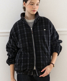 OURHOPE（アワーホープ）の「ペニーチェックフリースジップアップジャケット - ブラック（その他アウター）」