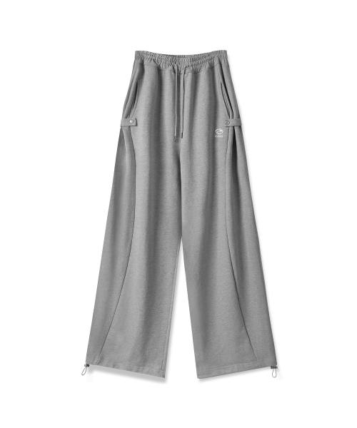 ZENDUST（ジェンダスト）の「Pan Strap Wide Pants - 2COL（スウェットパンツ・レディース・ブラック/グレー・SMALL/MEDIUM/LARGE）」の5枚目の写真