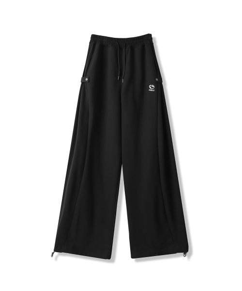 ZENDUST（ジェンダスト）の「Pan Strap Wide Pants - 2COL（スウェットパンツ・レディース・ブラック/グレー・SMALL/MEDIUM/LARGE）」の6枚目の写真