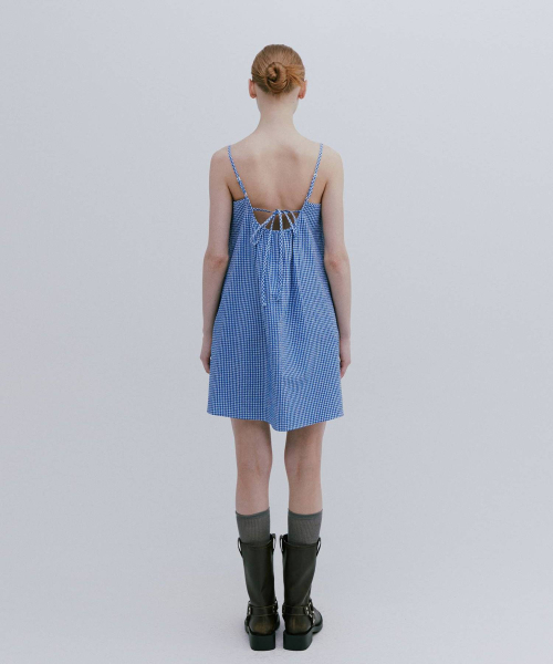 MAIS（マイス）の「MINI CHECK HALTERNECK DRESS / BLUE（ワンピース・レディース・その他・FREE）」の5枚目の写真