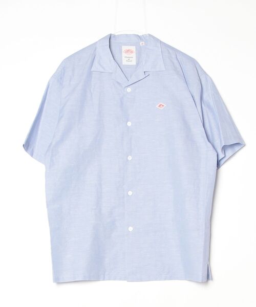 DANTON(ダントン)の「DANTON/ダントン ショートスリーブシャツ SHORT SLEEVE SHIRT DT-B0436 VCL(シャツ/ブラウス・メンズ・グレイッシュベージュ/サックスブルー・42/40)」の4枚目の写真