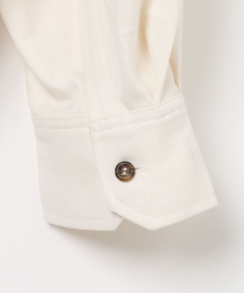 BAYFLOW（ベイフロー）の「[冬から春先まで着用可能]ダブルポケットシャツパーカー（シャツ/ブラウス・レディース・ネイビー/ピンク/オフホワイト・FREE）」の7枚目の写真