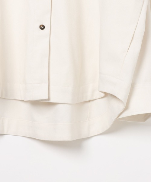 BAYFLOW（ベイフロー）の「[冬から春先まで着用可能]ダブルポケットシャツパーカー（シャツ/ブラウス・レディース・ネイビー/ピンク/オフホワイト・FREE）」の8枚目の写真