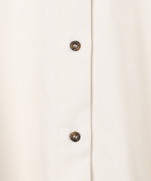 BAYFLOW（ベイフロー）の「[冬から春先まで着用可能]ダブルポケットシャツパーカー（シャツ/ブラウス・レディース・ネイビー/ピンク/オフホワイト・FREE）」の12枚目の写真