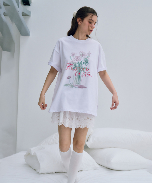 METAPHER(メタファ)の「METフラワーベースDTP半パルティピュアホワイト(Tシャツ/カットソー・レディース・その他・FREE)」の4枚目の写真