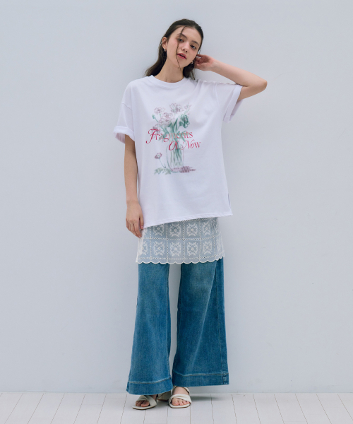 METAPHER(メタファ)の「METフラワーベースDTP半パルティピュアホワイト(Tシャツ/カットソー・レディース・その他・FREE)」の5枚目の写真