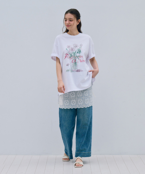 METAPHER(メタファ)の「METフラワーベースDTP半パルティピュアホワイト(Tシャツ/カットソー・レディース・その他・FREE)」の7枚目の写真