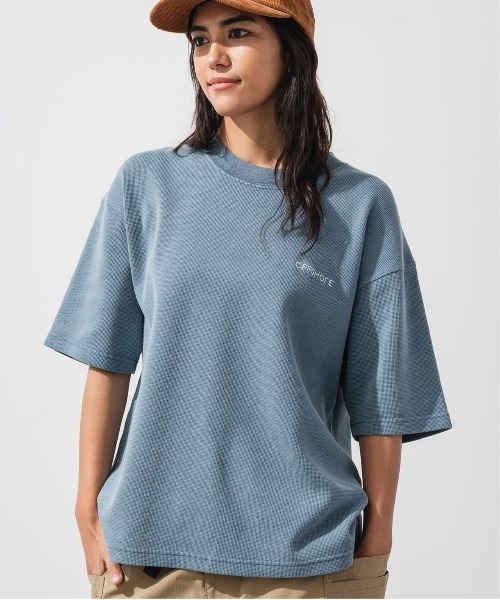 OFFSHORE（オフショア）の「PIGMENT WAFFLE TEE（Tシャツ/カットソー・メンズ・ブルー/ライトグレー・XL/L/M/S）」の2枚目の写真