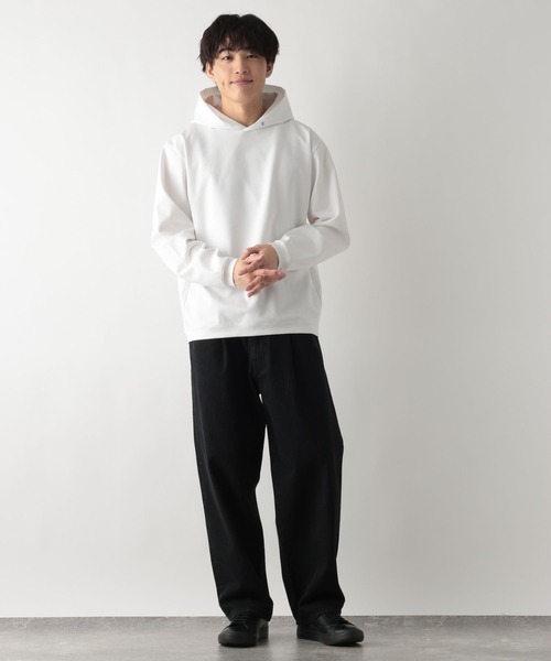 GLOBAL WORK（グローバルワーク）の「リッチクリーンスウェットパーカー/644800（パーカー・メンズ・ブラック/ライトグレー/オフホワイト・LARGE/MEDIUM/SMALL/X-LARGE）」の4枚目の写真