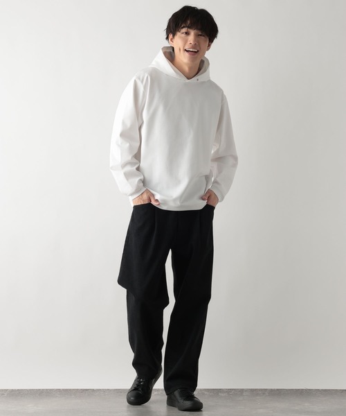 GLOBAL WORK（グローバルワーク）の「リッチクリーンスウェットパーカー/644800（パーカー・メンズ・ブラック/ライトグレー/オフホワイト・LARGE/MEDIUM/SMALL/X-LARGE）」の5枚目の写真