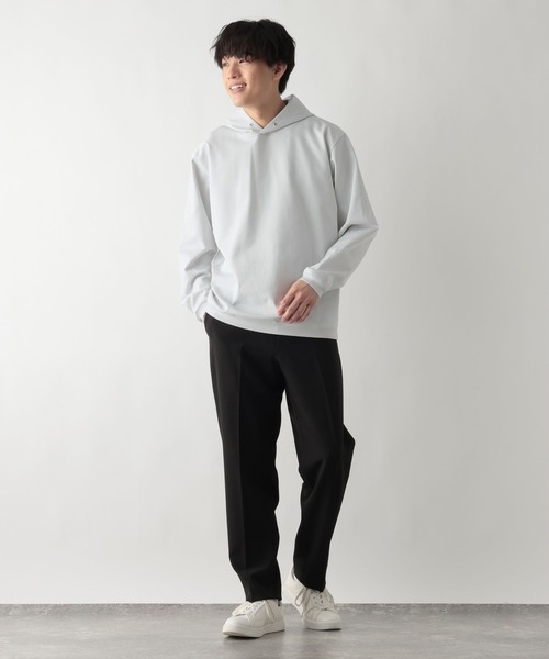 GLOBAL WORK（グローバルワーク）の「リッチクリーンスウェットパーカー/644800（パーカー・メンズ・ブラック/ライトグレー/オフホワイト・LARGE/MEDIUM/SMALL/X-LARGE）」の17枚目の写真