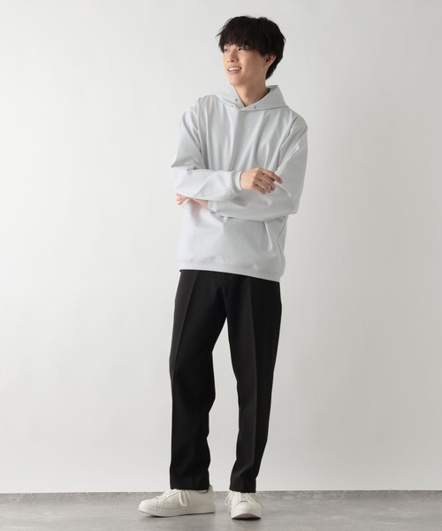 GLOBAL WORK（グローバルワーク）の「リッチクリーンスウェットパーカー/644800（パーカー・メンズ・ブラック/ライトグレー/オフホワイト・LARGE/MEDIUM/SMALL/X-LARGE）」の18枚目の写真