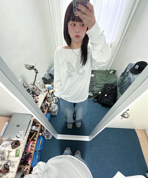 CHICKS(チックス)の「ノッティングヒル フェミニン ワンショルダー ロングスリーブ ホワイト(Tシャツ/カットソー・レディース・その他・FREE)」の13枚目の写真