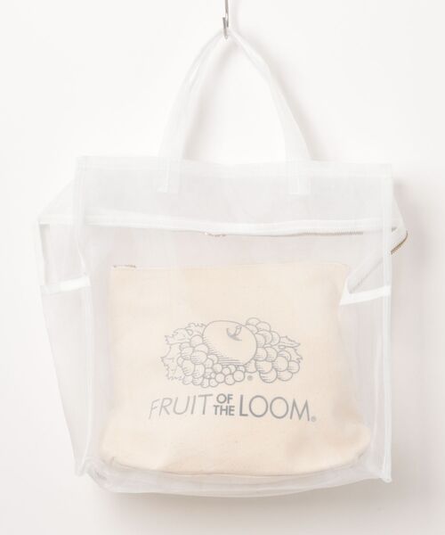FRUIT OF THE LOOM(フルーツオブザルーム)の「《FRUIT OF THE LOOM》FTL SEE THROUGH BST BAG M(トートバッグ・レディース・グリーン/パープル/オレンジ/ホワイト・FREE)」の2枚目の写真