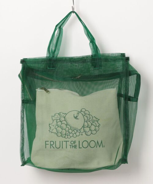 FRUIT OF THE LOOM(フルーツオブザルーム)の「《FRUIT OF THE LOOM》FTL SEE THROUGH BST BAG M(トートバッグ・レディース・グリーン/パープル/オレンジ/ホワイト・FREE)」の3枚目の写真