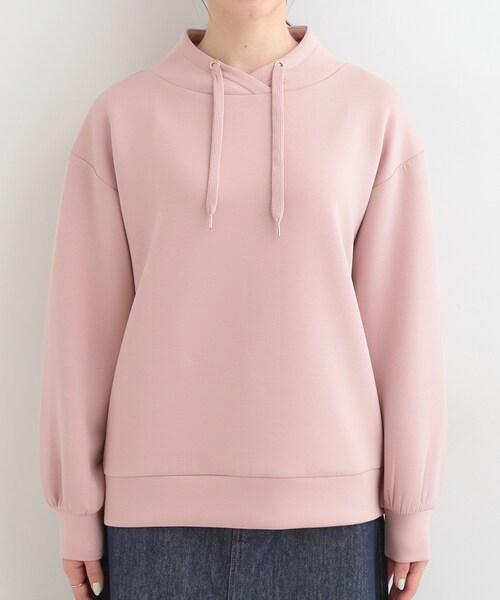 SHOO・LA・RUE(シューラルー)の「なめらかタッチ もちさら 大人のためのパーカ風トップス(Tシャツ/カットソー・レディース・チャコールグレー/ナチュラル/ピンク・02/01/04/03)」の16枚目の写真