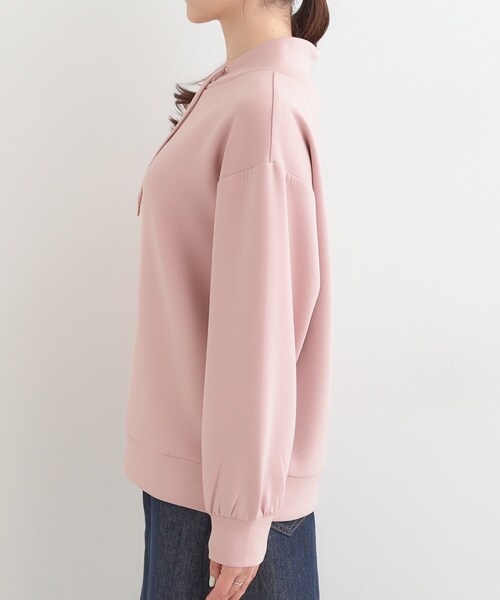 SHOO・LA・RUE(シューラルー)の「なめらかタッチ もちさら 大人のためのパーカ風トップス(Tシャツ/カットソー・レディース・チャコールグレー/ナチュラル/ピンク・02/01/04/03)」の17枚目の写真