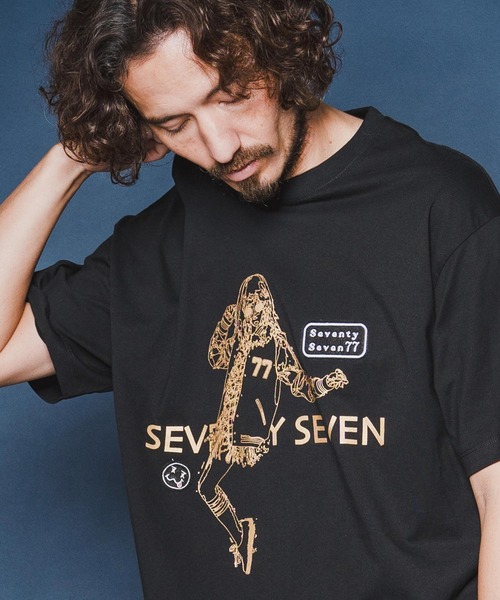 seventy seven(セブンティセブン)の「mt10178-middle onz S-S fine box t-shirt (77lady2) Tシャツ(7726S250)(Tシャツ/カットソー・メンズ・ブラック/ホワイト×ブラック/ホワイト×ピンク・XL/L/M/S)」の13枚目の写真