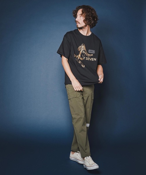 seventy seven(セブンティセブン)の「mt10178-middle onz S-S fine box t-shirt (77lady2) Tシャツ(7726S250)(Tシャツ/カットソー・メンズ・ブラック/ホワイト×ブラック/ホワイト×ピンク・XL/L/M/S)」の17枚目の写真
