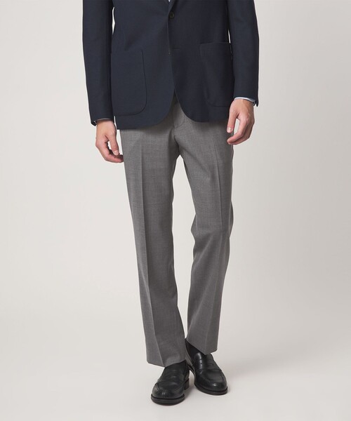 green label relaxing（グリーンレーベルリラクシング）の「TW メランジ トロピカル スタンダード スラックス -ウォッシャブル・ストレッチ・ウエストアジャスター-（スラックス・メンズ・ダークグレー/ブラック/グレー系・L/S/M/XL）」の3枚目の写真