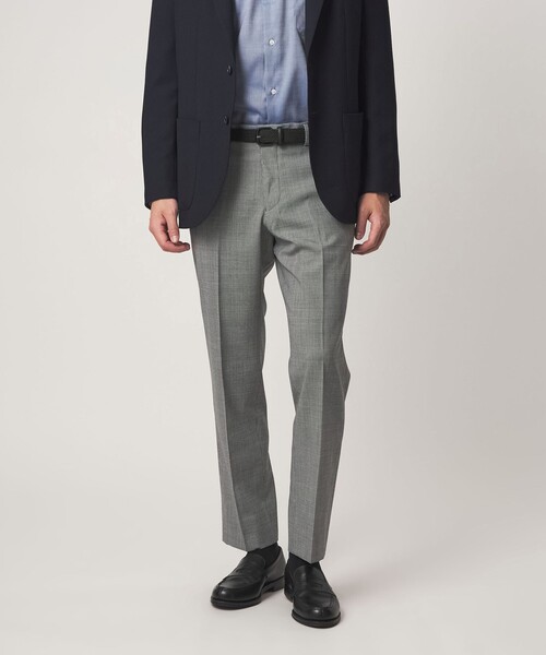 green label relaxing（グリーンレーベルリラクシング）の「TW メランジ トロピカル スタンダード スラックス -ウォッシャブル・ストレッチ・ウエストアジャスター-（スラックス・メンズ・ダークグレー/ブラック/グレー系・L/S/M/XL）」の2枚目の写真