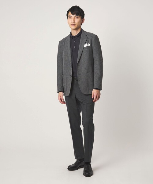 green label relaxing（グリーンレーベルリラクシング）の「TW メランジ トロピカル スタンダード スラックス -ウォッシャブル・ストレッチ・ウエストアジャスター-（スラックス・メンズ・ダークグレー/ブラック/グレー系・L/S/M/XL）」の13枚目の写真