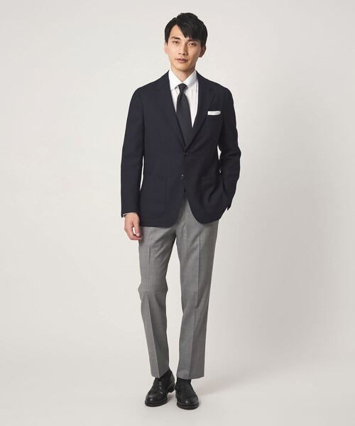 green label relaxing（グリーンレーベルリラクシング）の「TW メランジ トロピカル スタンダード スラックス -ウォッシャブル・ストレッチ・ウエストアジャスター-（スラックス・メンズ・ダークグレー/ブラック/グレー系・L/S/M/XL）」の15枚目の写真