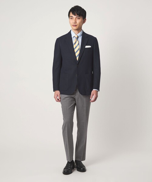 green label relaxing（グリーンレーベルリラクシング）の「TW メランジ トロピカル スタンダード スラックス -ウォッシャブル・ストレッチ・ウエストアジャスター-（スラックス・メンズ・ダークグレー/ブラック/グレー系・L/S/M/XL）」の16枚目の写真