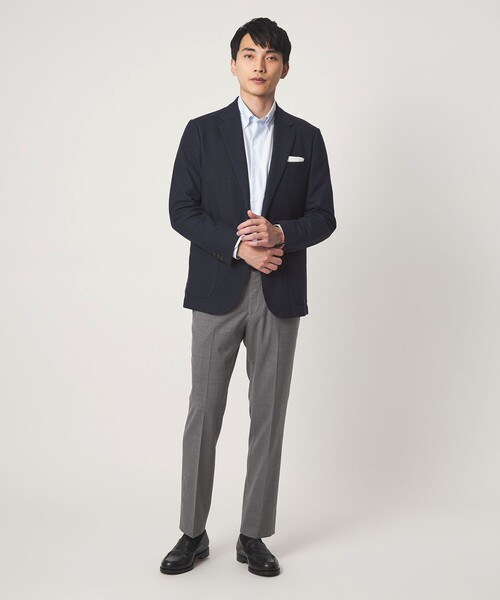 green label relaxing（グリーンレーベルリラクシング）の「TW メランジ トロピカル スタンダード スラックス -ウォッシャブル・ストレッチ・ウエストアジャスター-（スラックス・メンズ・ダークグレー/ブラック/グレー系・L/S/M/XL）」の17枚目の写真