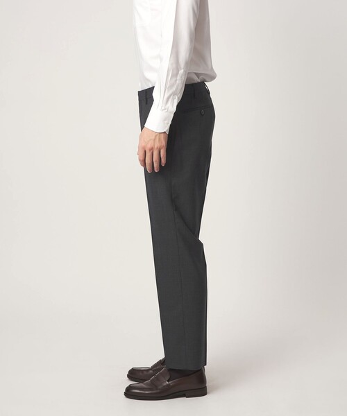 green label relaxing（グリーンレーベルリラクシング）の「TW メランジ トロピカル スタンダード スラックス -ウォッシャブル・ストレッチ・ウエストアジャスター-（スラックス・メンズ・ダークグレー/ブラック/グレー系・L/S/M/XL）」の19枚目の写真