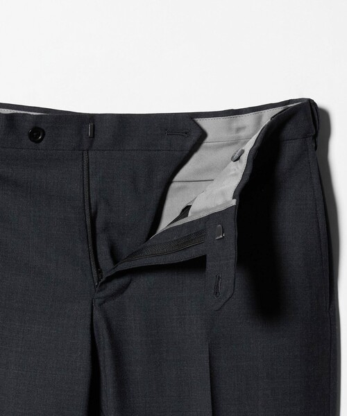 green label relaxing（グリーンレーベルリラクシング）の「TW メランジ トロピカル スタンダード スラックス -ウォッシャブル・ストレッチ・ウエストアジャスター-（スラックス・メンズ・ダークグレー/ブラック/グレー系・L/S/M/XL）」の6枚目の写真