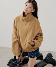 Chico（チコ）の「スタンドカラーレザールーズジャケット（その他アウター）」