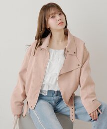 Chico（チコ）の「スタンドカラーレザールーズジャケット（その他アウター）」