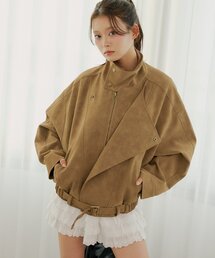 Chico（チコ）の「スタンドカラーレザールーズジャケット（その他アウター）」