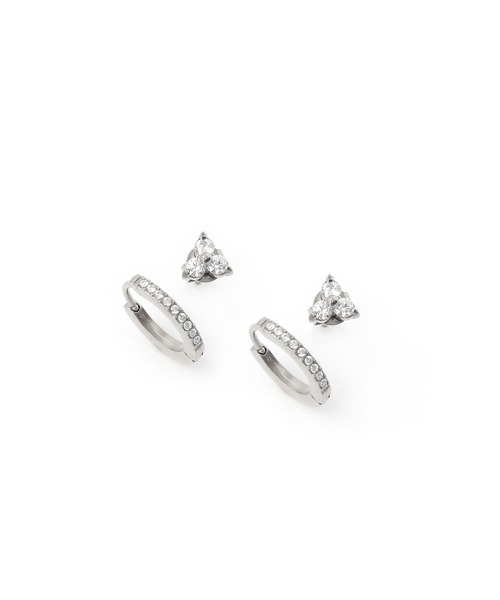 colleca la（コレカラ）の「[stainless]ステンレス・ミニフープ＆ビジュー セットピアス〈金属アレルギー対応〉（ピアス（両耳用）・レディース・シルバー/ゴールド・FREE）」の8枚目の写真